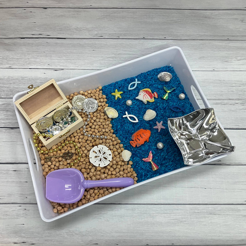Treasure Island Pirate Sensory Bin, Sensory Bins for Kids