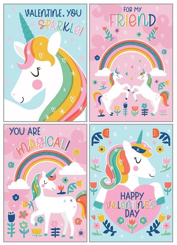 Kids Valentine Pack - Magical Unicorns