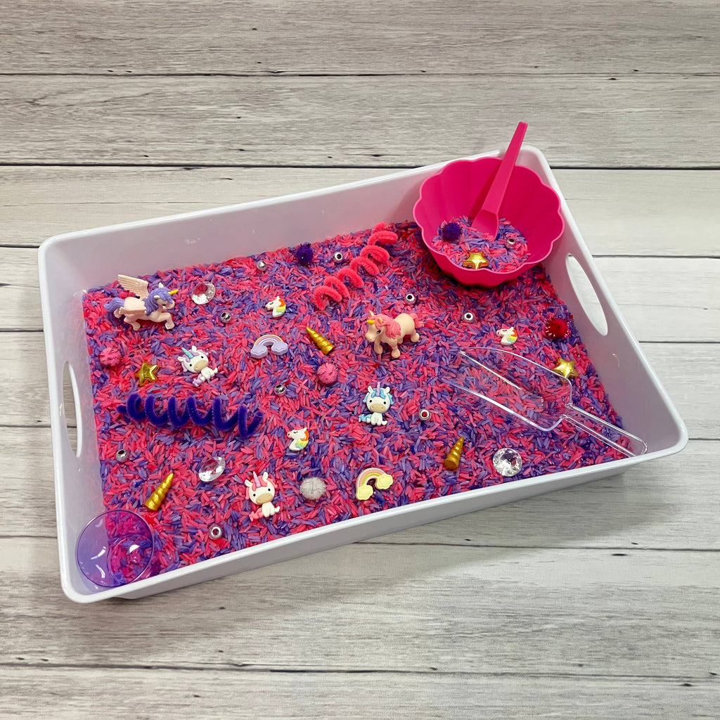 Unicorn Sensory Bin, Sensory Bins for Kids, Unicorn Sensory