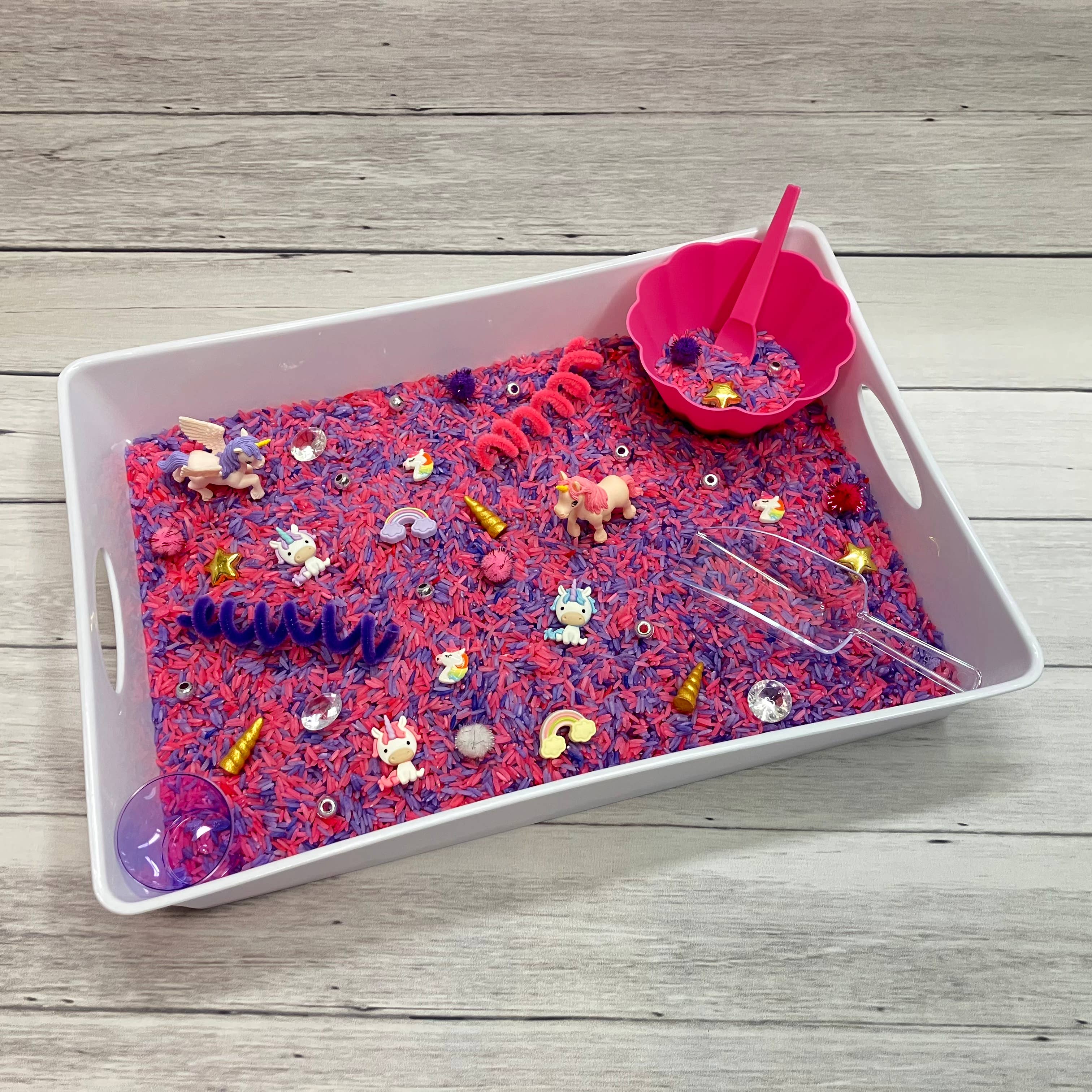 Unicorn Sensory Bin, Sensory Bins for Kids, Unicorn Sensory