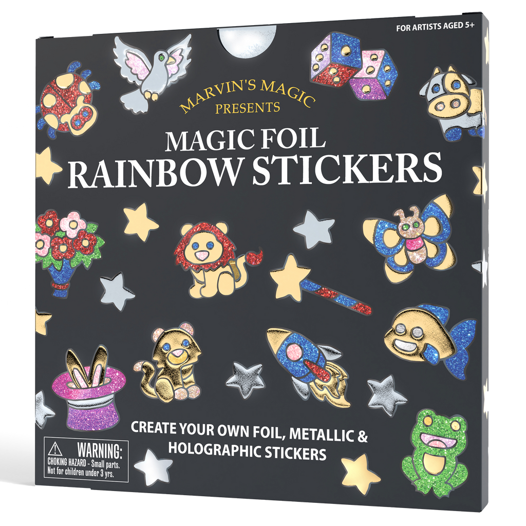 Magic Foil Rainbow Sticker Art Kit – 150 Pack