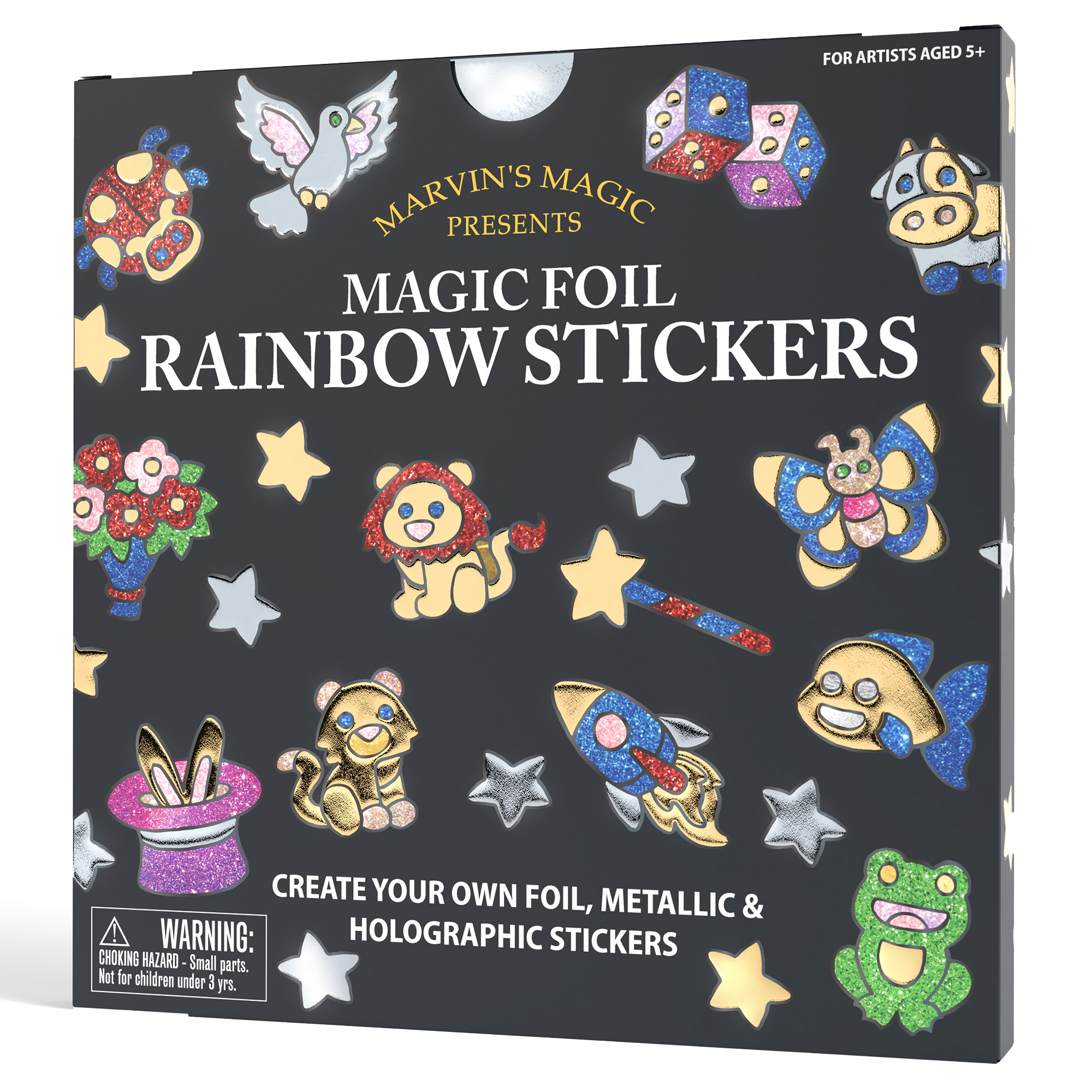 Magic Foil Rainbow Sticker Art Kit – 150 Pack