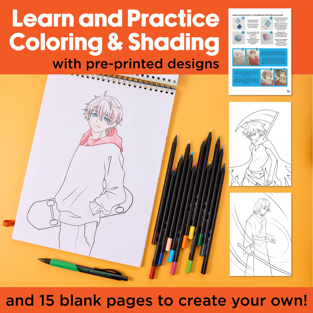 Anime Drawing - Shonen Edition Drawing Instruction Kit