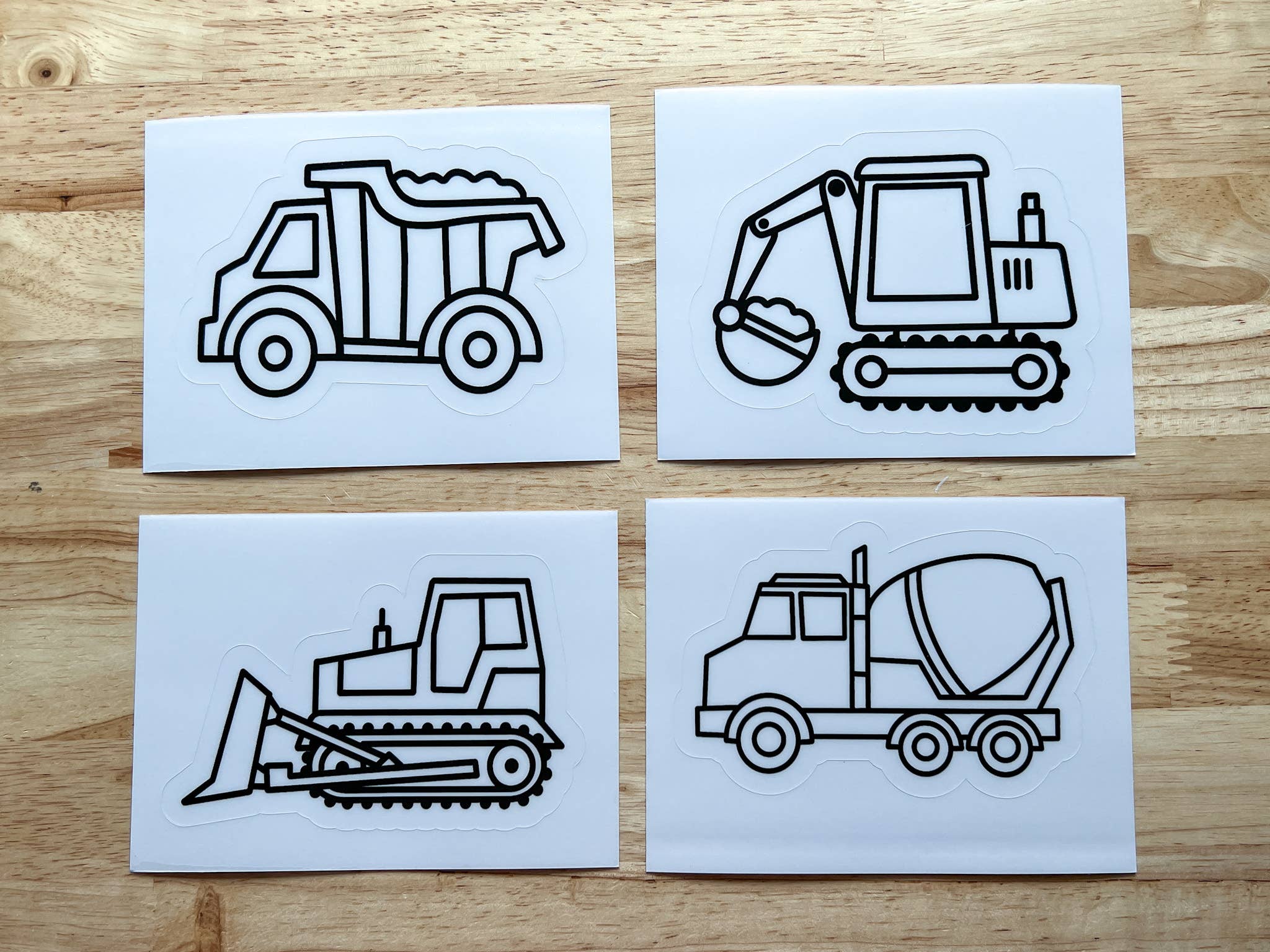 Construction Vehicle Suncatcher Sticker Craft Kit Set