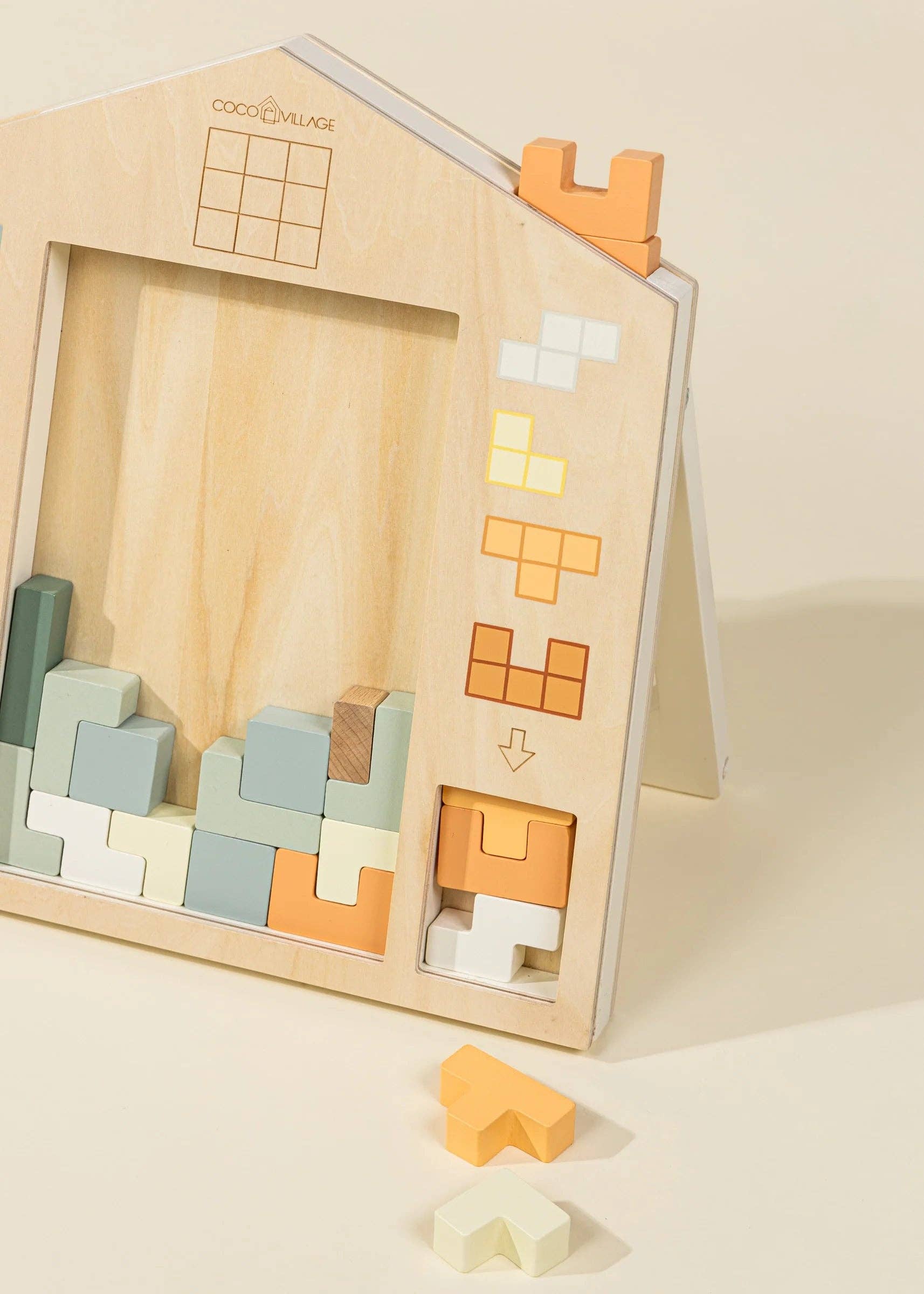 Wooden Tetris Puzzle Toy (40 pcs)