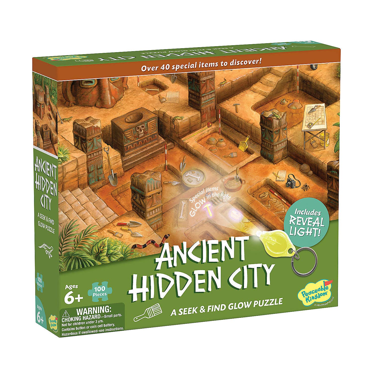 Seek & Find Glow Puzzle: Ancient Hidden City