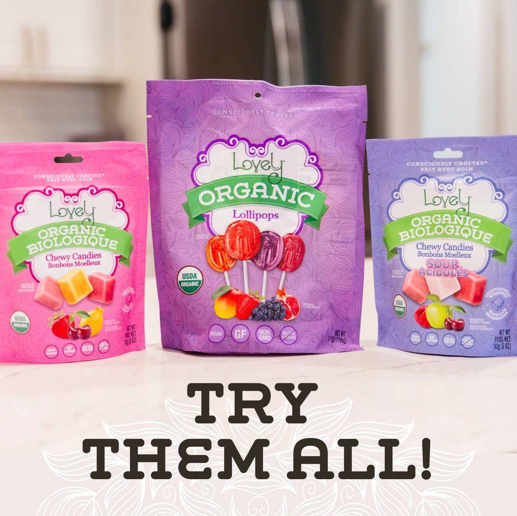Organic Chewy Candies - Gluten Free Candy, No Dyes