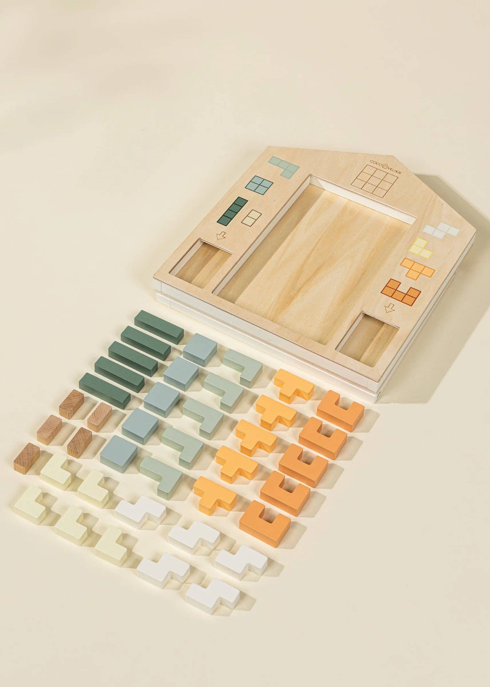 Wooden Tetris Puzzle Toy (40 pcs)