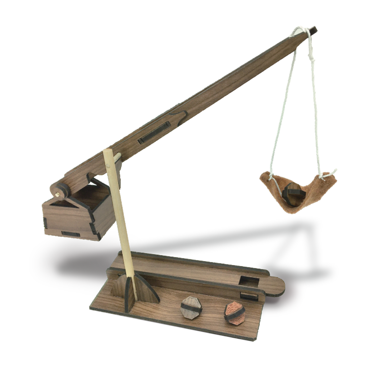 Mini Trebuchet : Wooden Engineering Model Building Kit | Trebuchet science project
