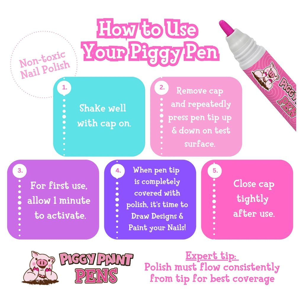 Piggy Paint Nail Polish Pens! Piggy Pink