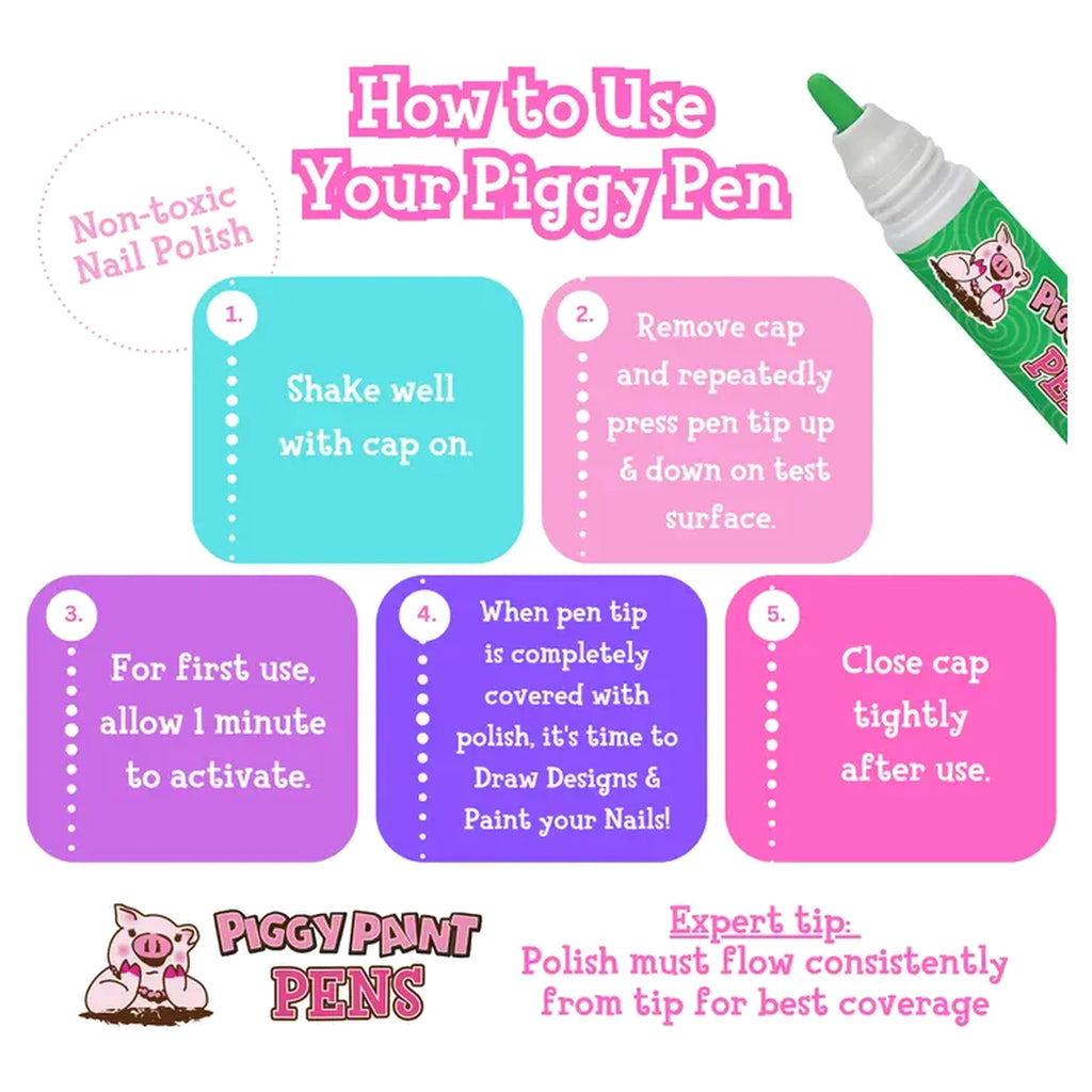 Piggy Pen Non-Toxic Kids Nail Polish-Giggly Green