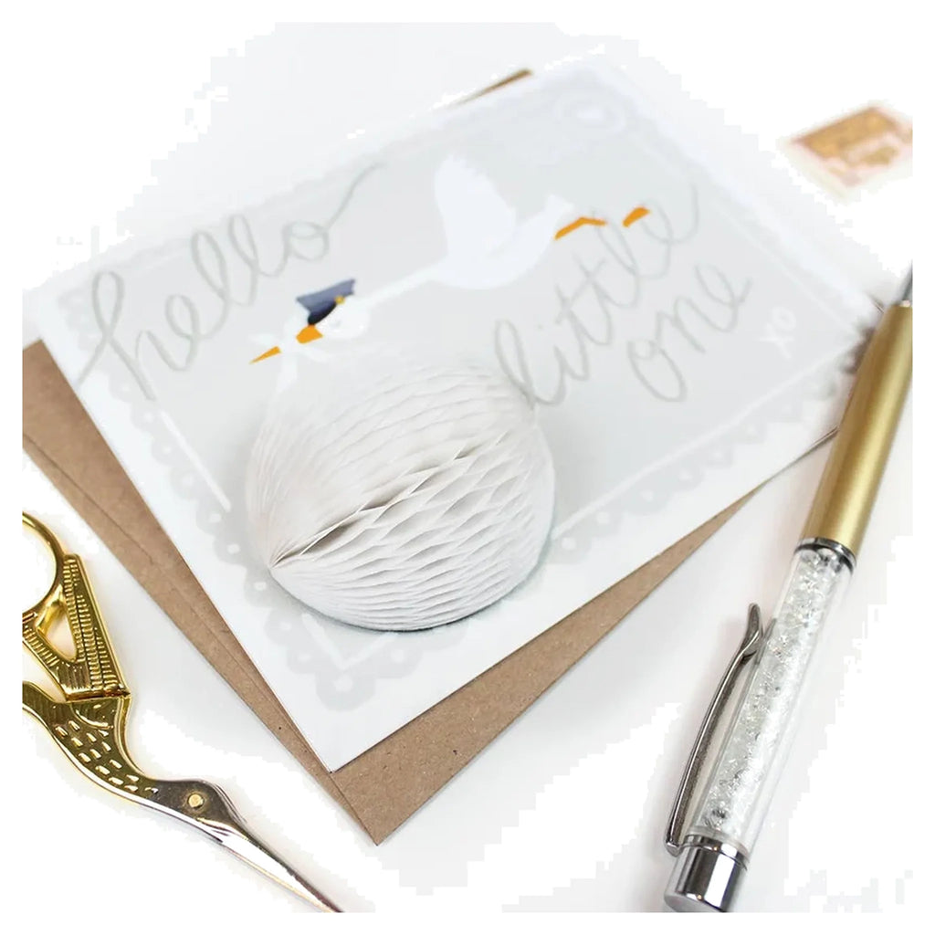 Pop-up Card - Stork - New Baby