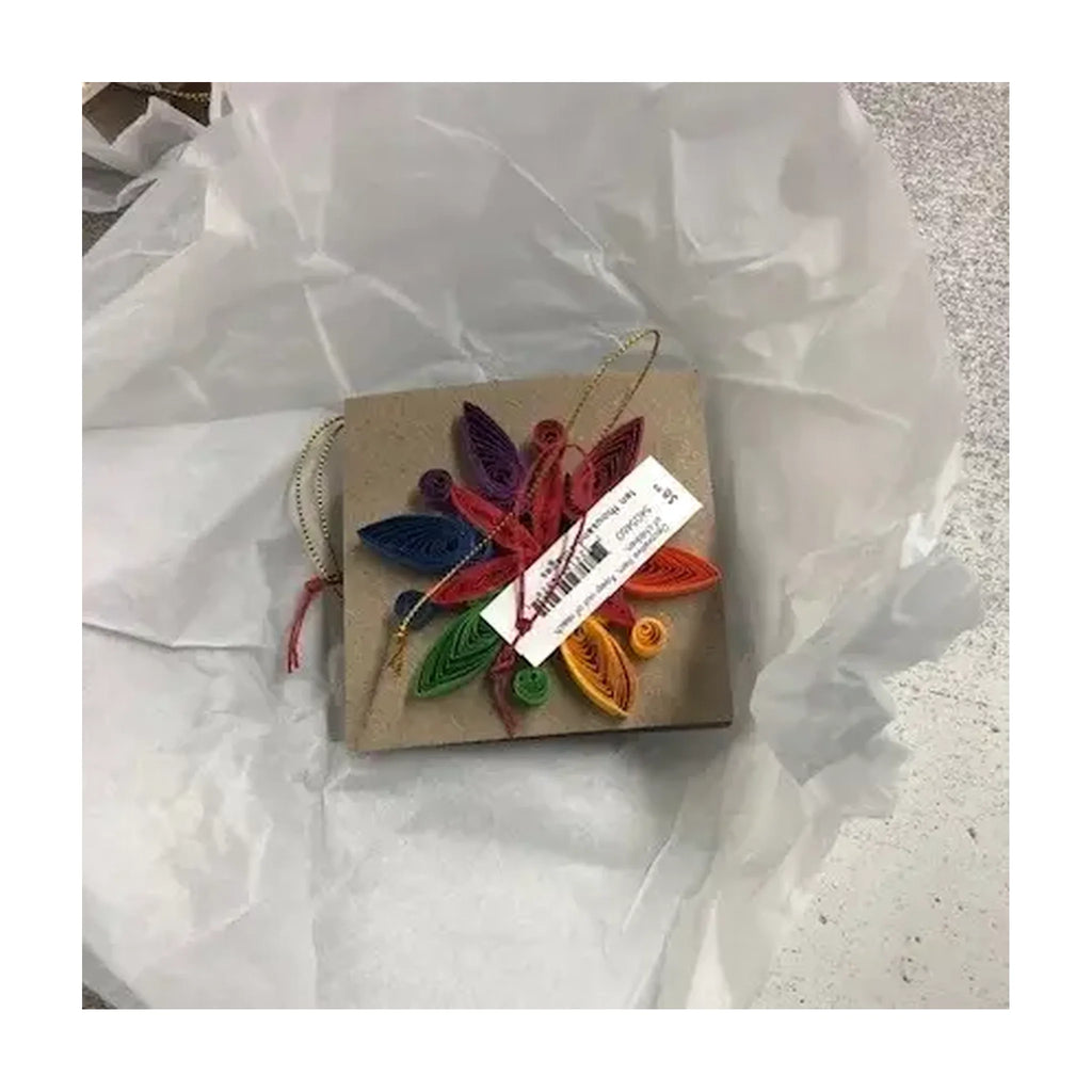 Rainbow Snowflake Quilled Ornament