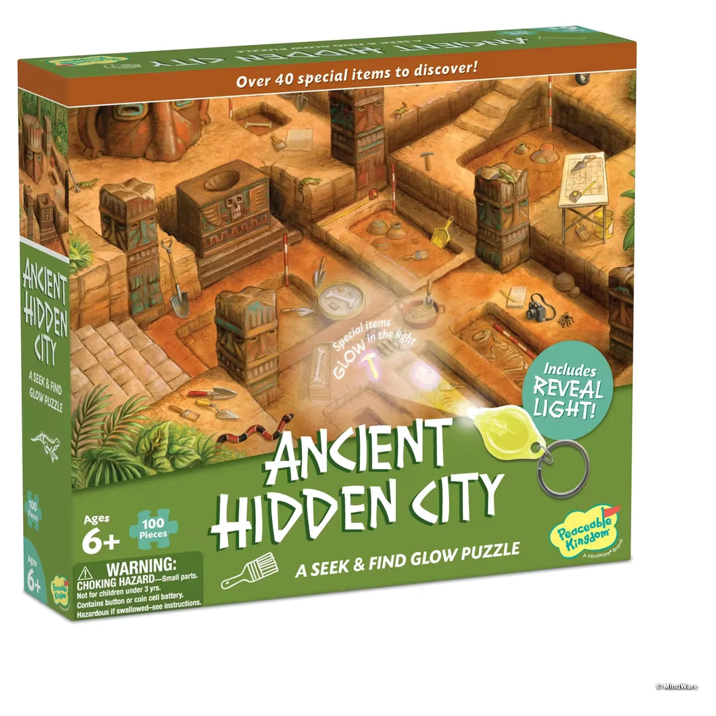 Seek & Find Glow Puzzle: Ancient Hidden City