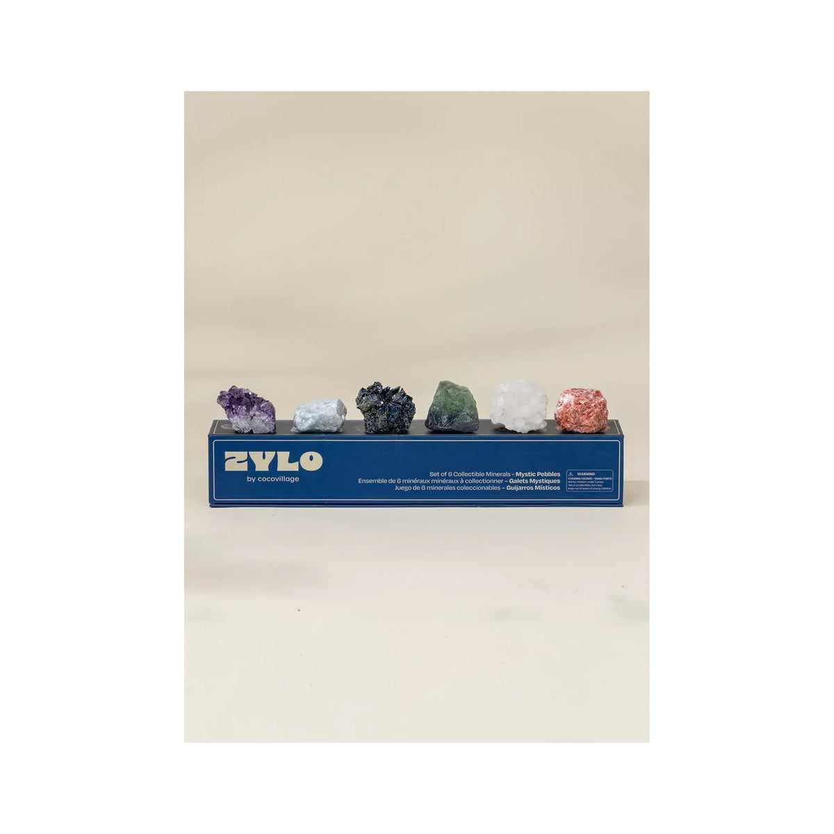 Set of 6 collectible Minerals - Mystic Pebbles