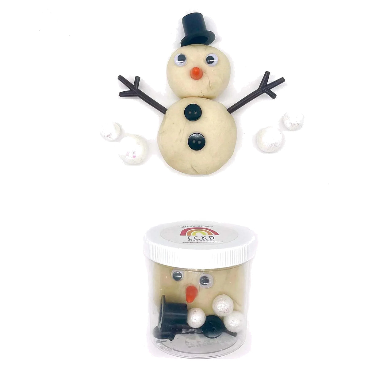 Snowman Mini Dough-To-Go