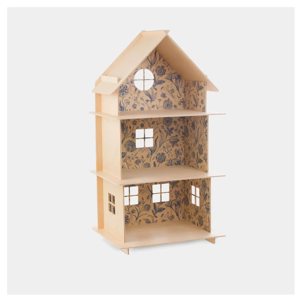 Three-story Wooden Dollhouse / Modern dollhouse