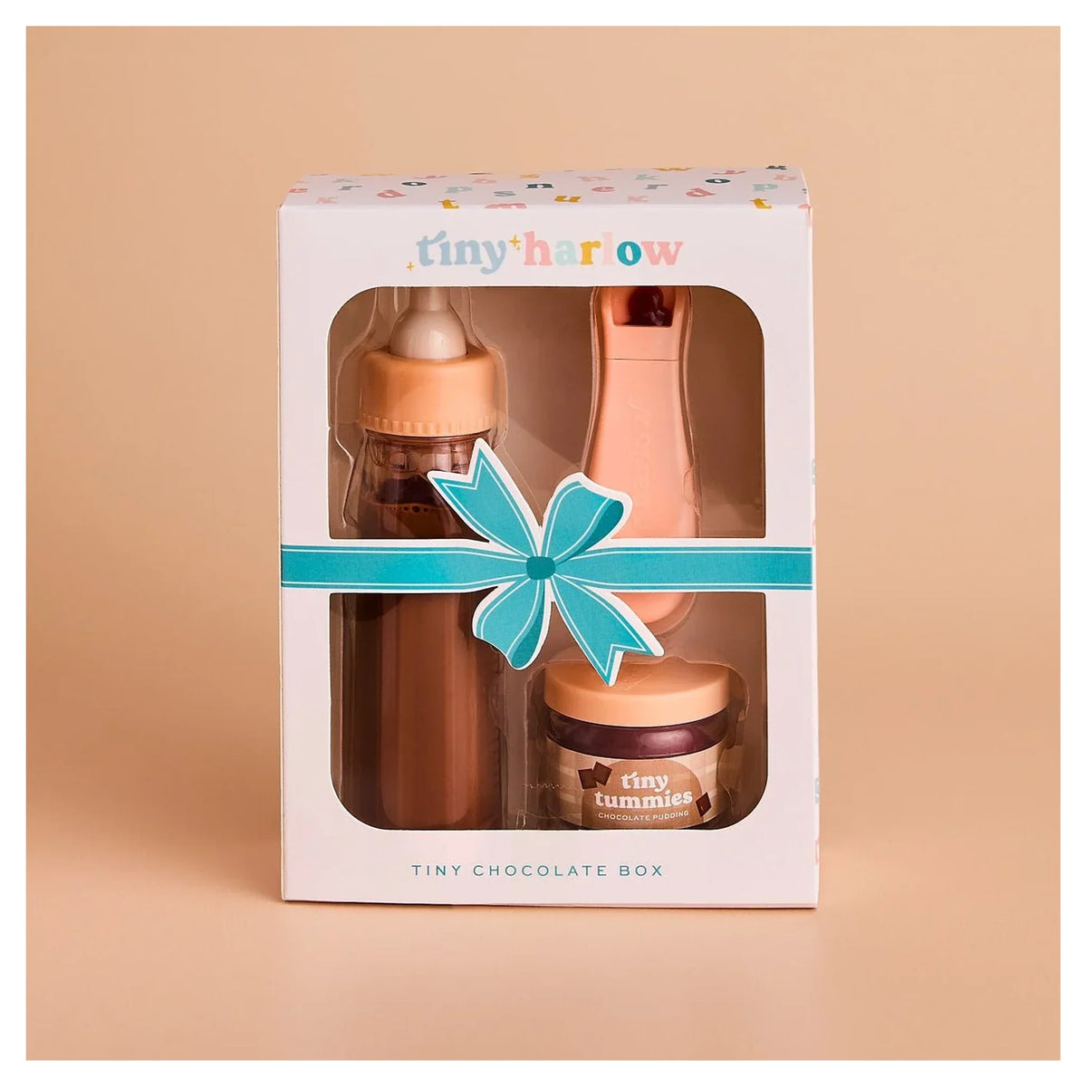 Tiny Tummies Puree and Milk Bottle Set For Doll - Chocolate