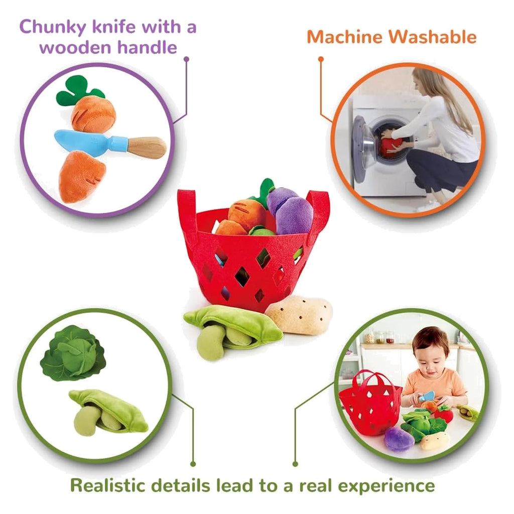 Soft Felt Toddler Vegetable Basket