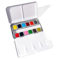 Watercolor Set - Travel-Friendly Metal Palette - 12 Colors