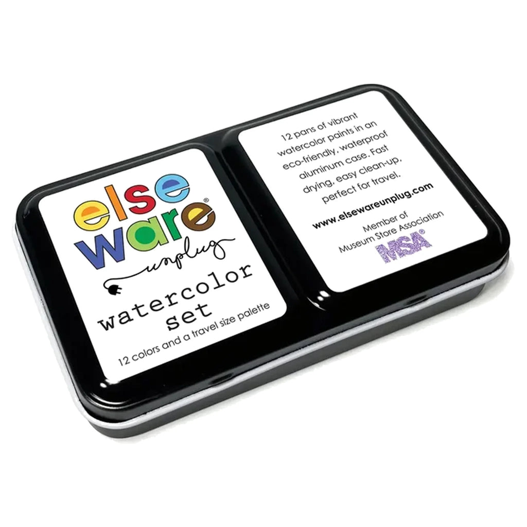 Watercolor Set - Travel-Friendly Metal Palette - 12 Colors