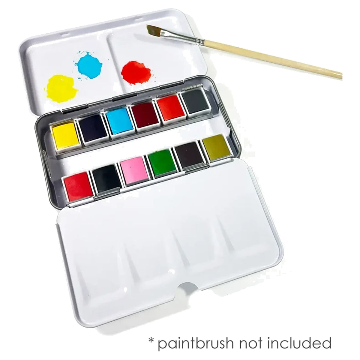 Watercolor Set - Travel-Friendly Metal Palette - 12 Colors