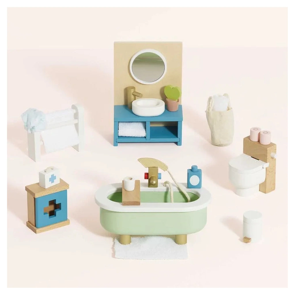 Wooden Dolls House Bathroom Furniture