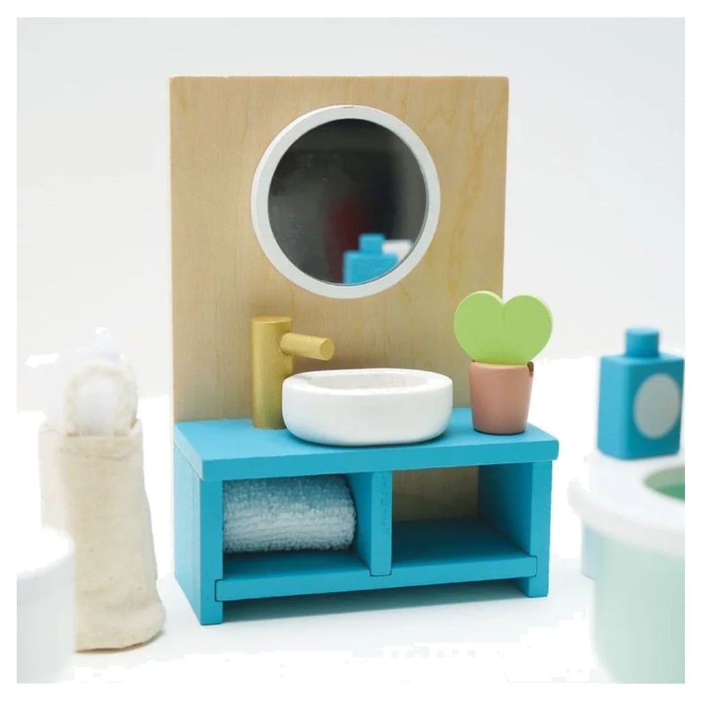Wooden Dolls House Bathroom Furniture