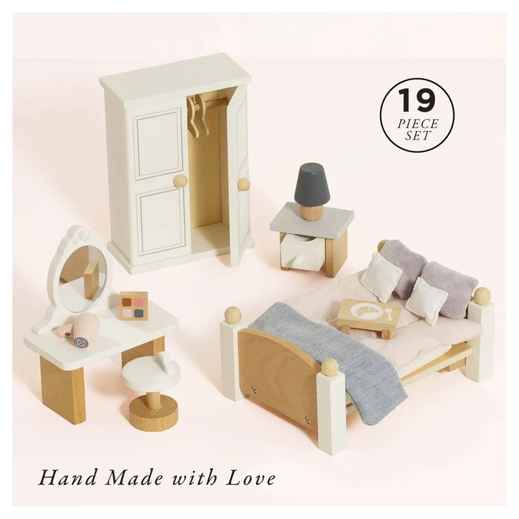 Wooden Dolls House Bedroom