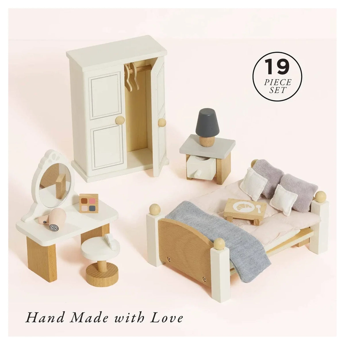Wooden Dolls House Bedroom