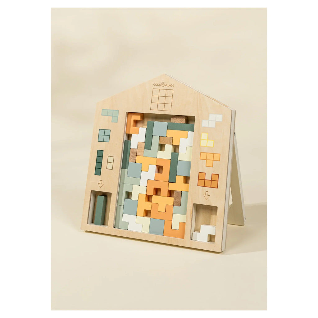Wooden Tetris Puzzle Toy (40 pcs)
